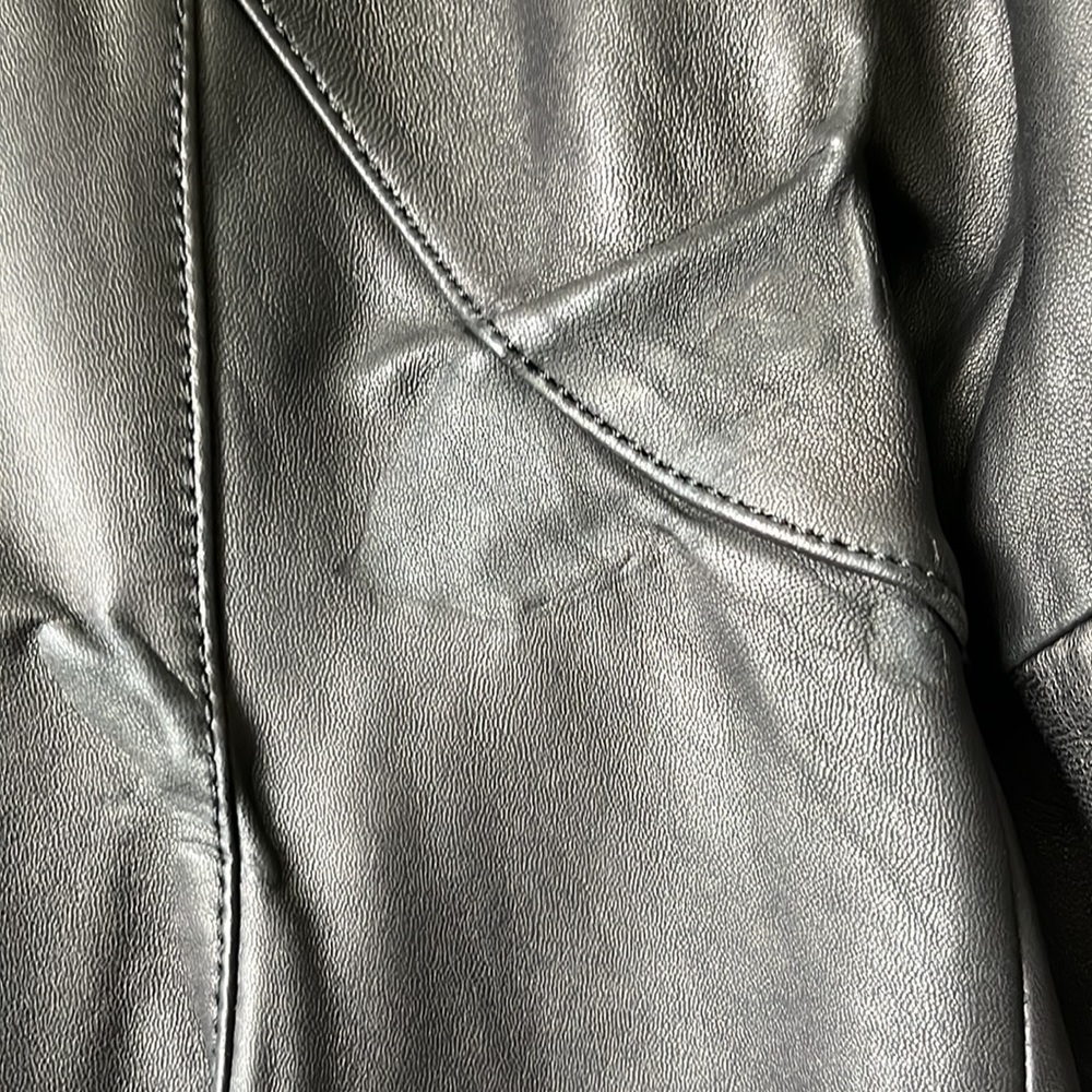 Ellen Tracy Leather Black Jacket - image 8